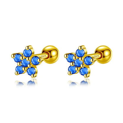 Aretes Rectángulo, Flor o Estrella de Color