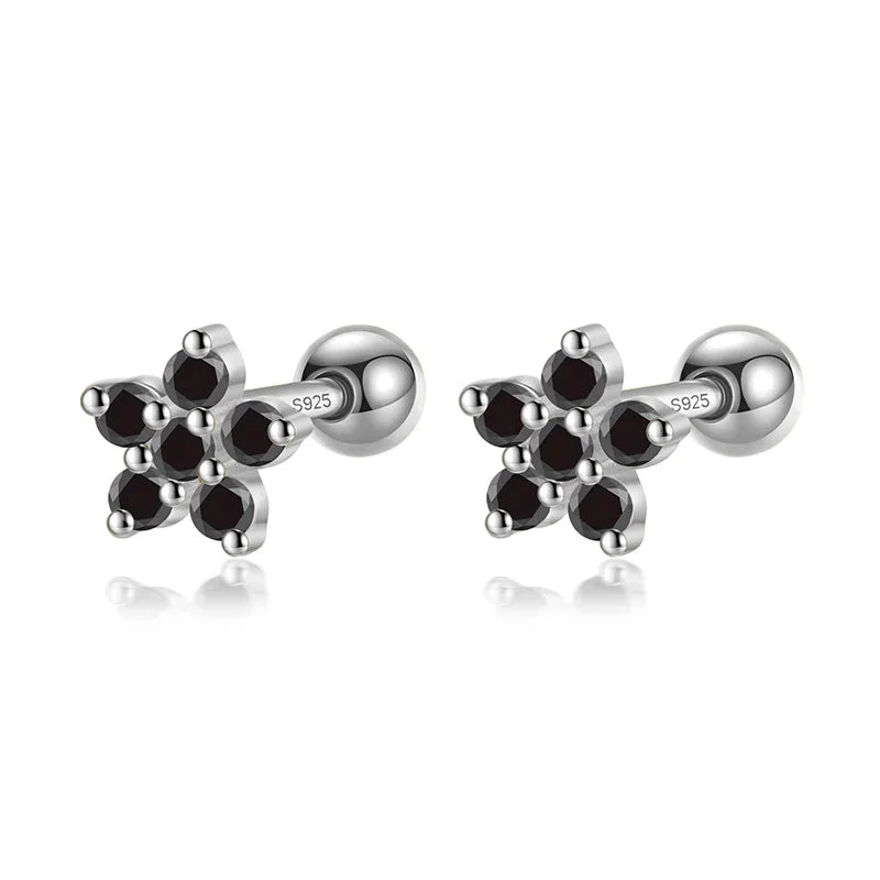 Aretes Rectángulo, Flor o Estrella de Color