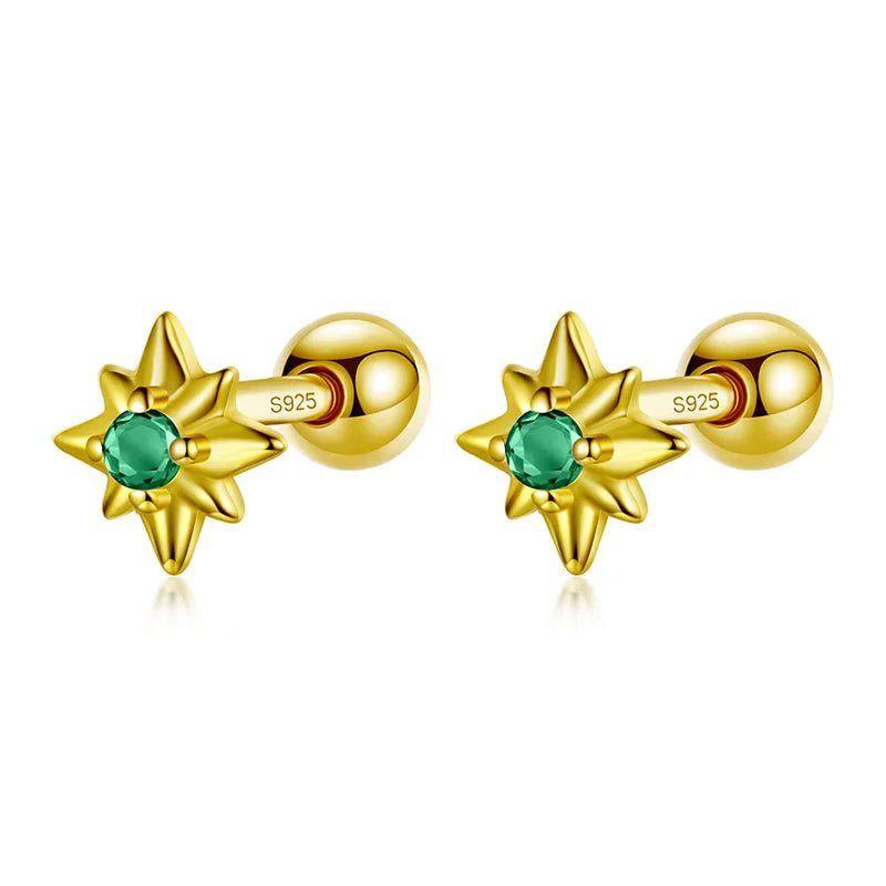 Aretes Rectángulo, Flor o Estrella de Color