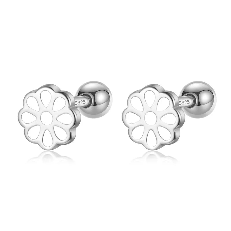 Aretes Rectángulo, Flor o Estrella de Color