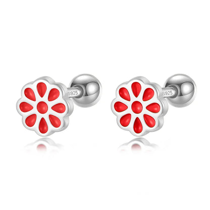 Aretes Rectángulo, Flor o Estrella de Color