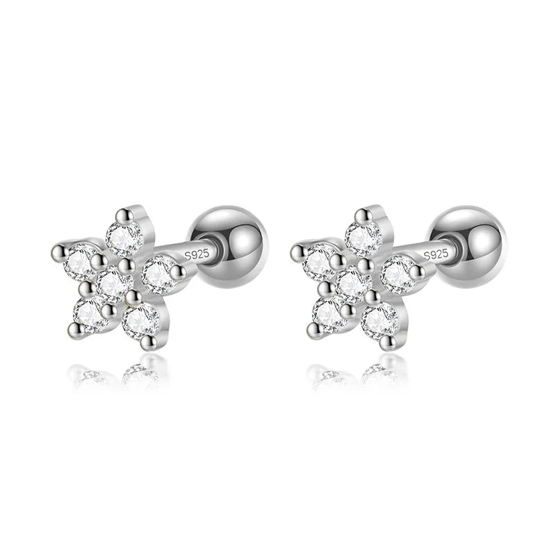 Aretes Rectángulo, Flor o Estrella de Color