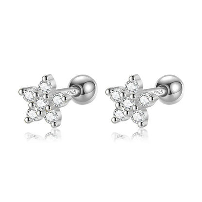 Aretes Rectángulo, Flor o Estrella de Color