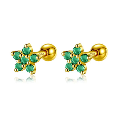 Aretes Rectángulo, Flor o Estrella de Color