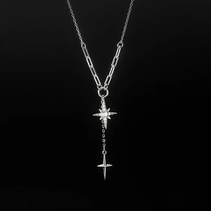 Collar Choker Estrella y Cruz con Zirconias