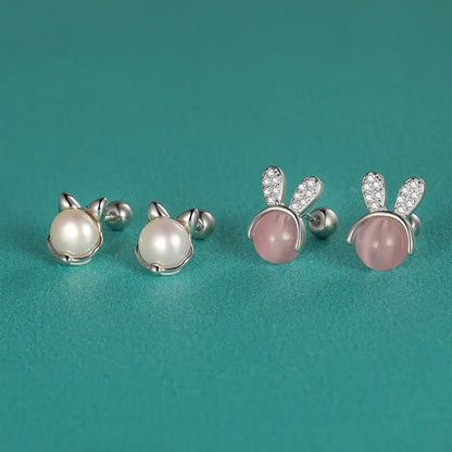 Aretes Conejito o Gatito Esmaltados