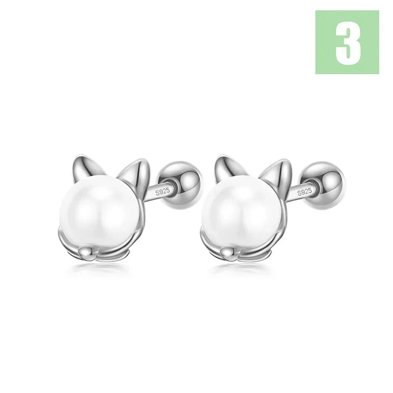 Aretes Conejito o Gatito Esmaltados