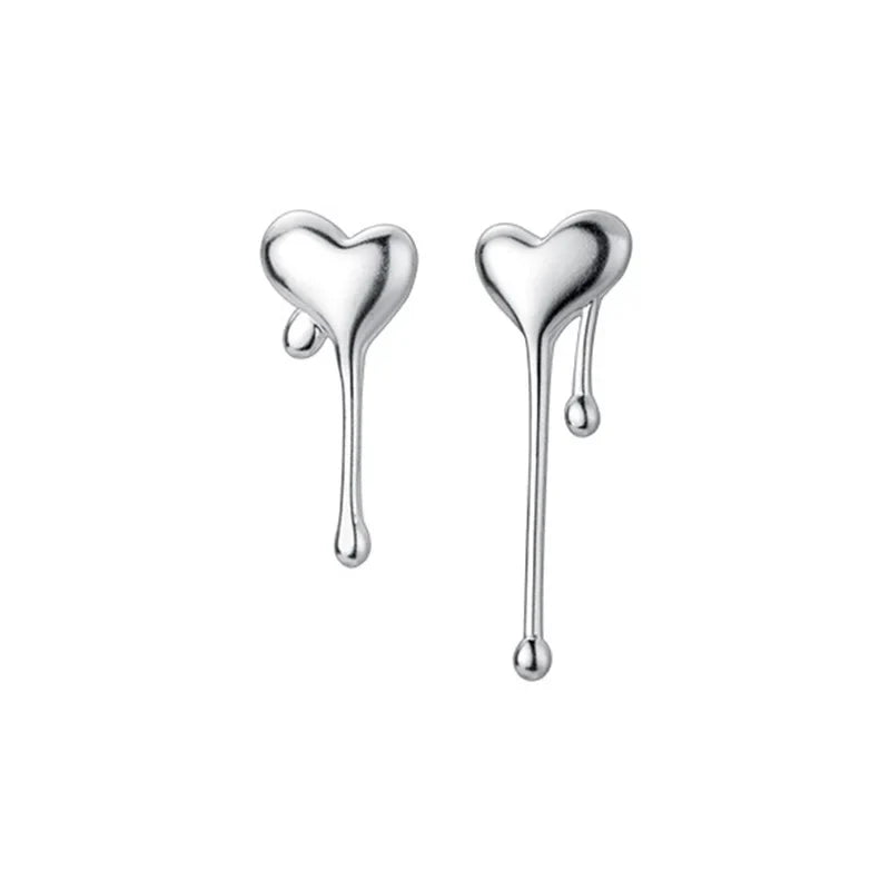 Aretes Corazón Asimétricos