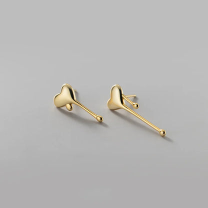 Aretes Corazón Asimétricos