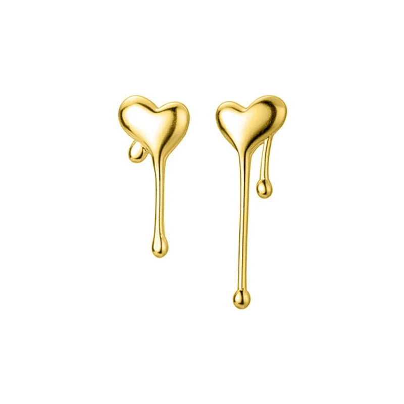 Aretes Corazón Asimétricos