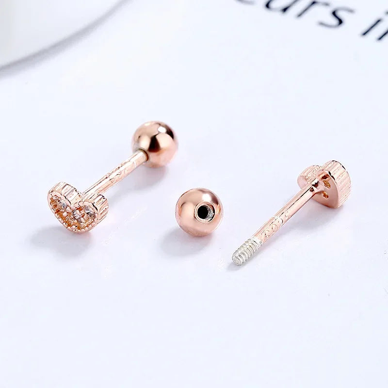 Aretes Corazón o Estrella con Zirconia