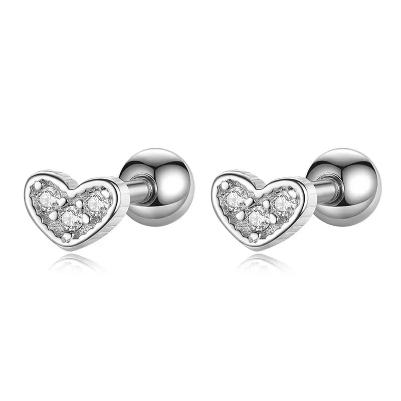 Aretes Corazón o Estrella con Zirconia