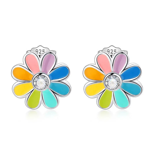 Aretes, Anillo, Pulsera o Collar Flor de Colores