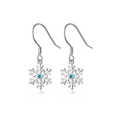 Aretes Colgantes Copo de Nieve
