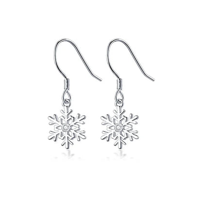 Aretes Colgantes Copo de Nieve