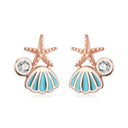 Aretes Concha y Estrella de Mar