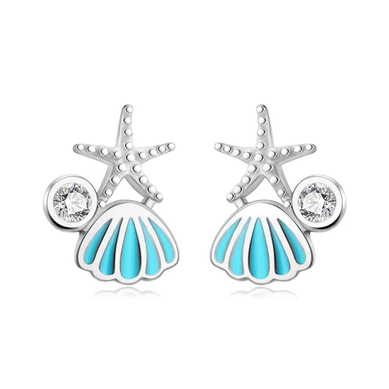 Aretes Concha y Estrella de Mar