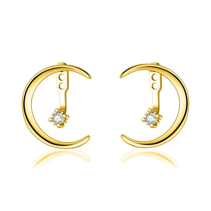 Aretes Luna con Zirconias