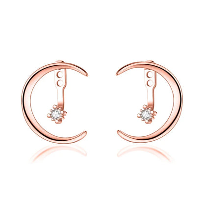 Aretes Luna con Zirconias