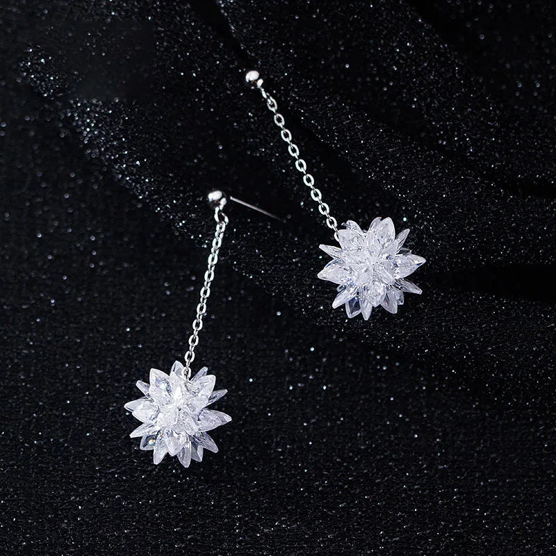 Aretes Flor de Hielo Brillante
