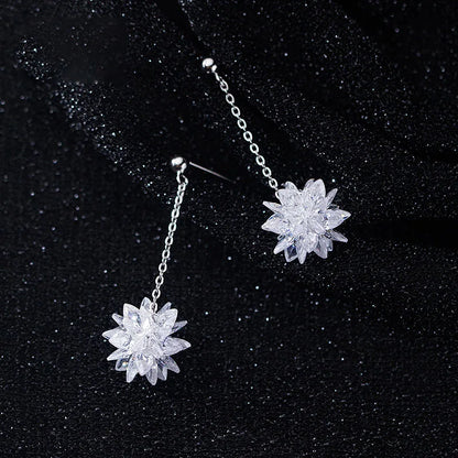 Aretes Flor de Hielo Brillante