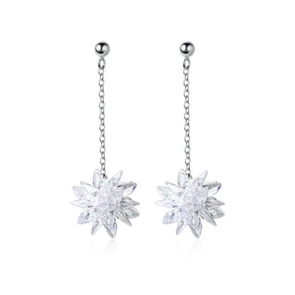 Aretes Flor de Hielo Brillante