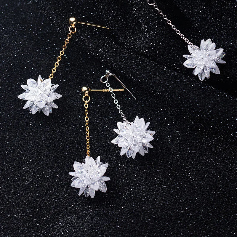 Aretes Flor de Hielo Brillante