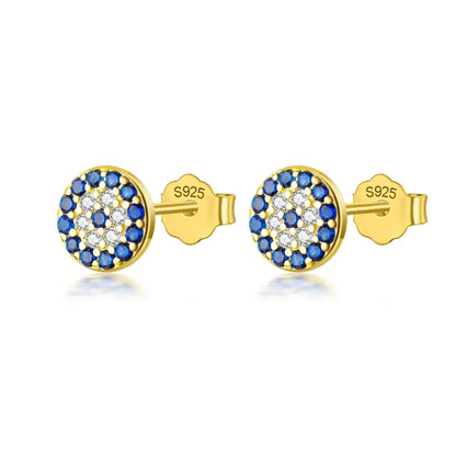 Aretes Ojo Azul con Zirconias