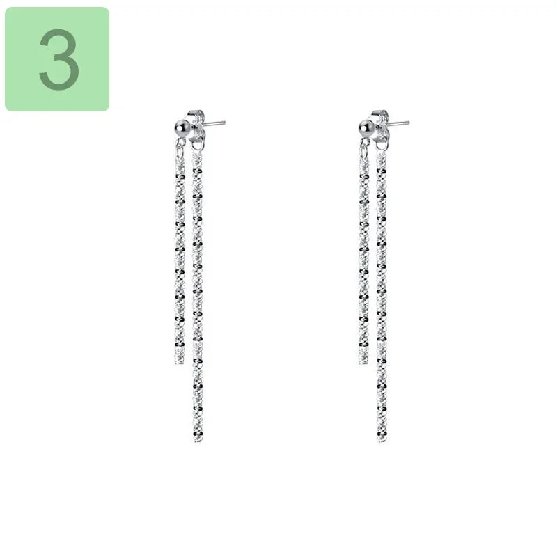 Aretes Estrella con Cadena Colgante