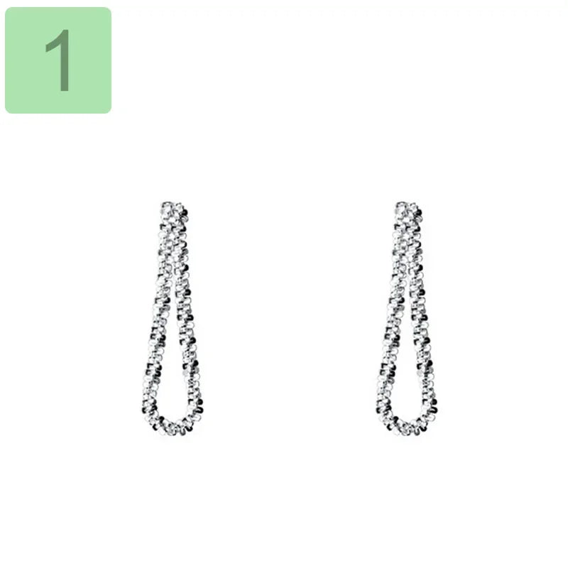 Aretes Estrella con Cadena Colgante