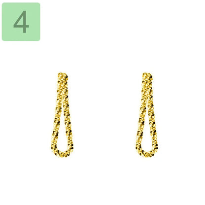 Aretes Estrella con Cadena Colgante