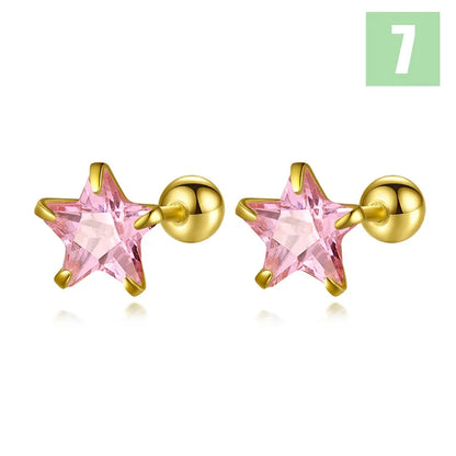 Aretes Estrella Romántica con Zirconias