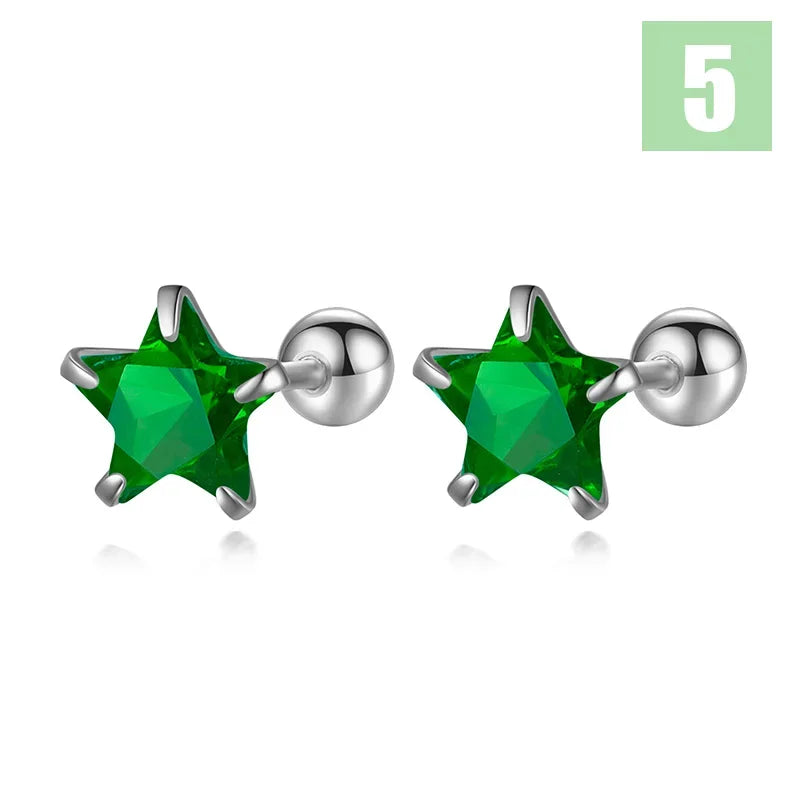 Aretes Estrella Romántica con Zirconias