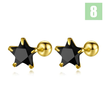 Aretes Estrella Romántica con Zirconias