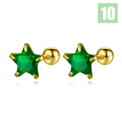Aretes Estrella Romántica con Zirconias