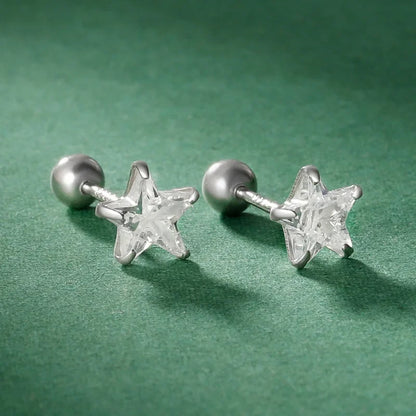 Aretes Estrella Romántica con Zirconias