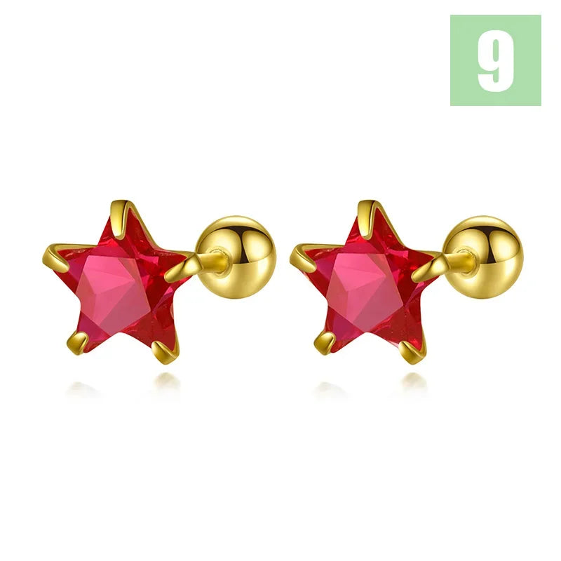 Aretes Estrella Romántica con Zirconias
