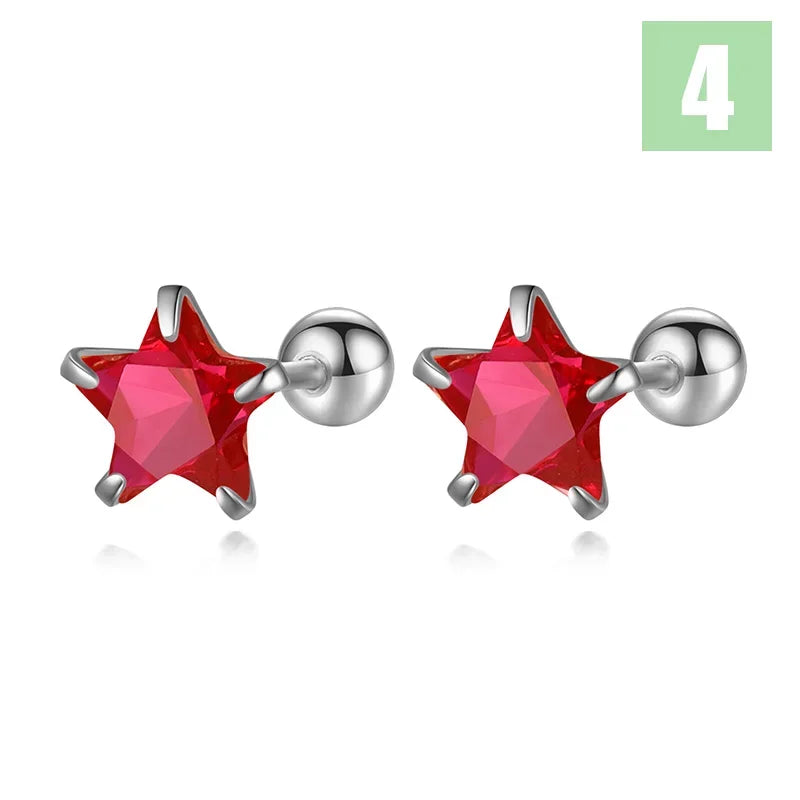 Aretes Estrella Romántica con Zirconias