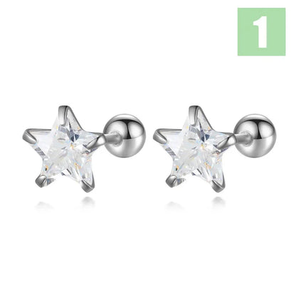 Aretes Estrella Romántica con Zirconias