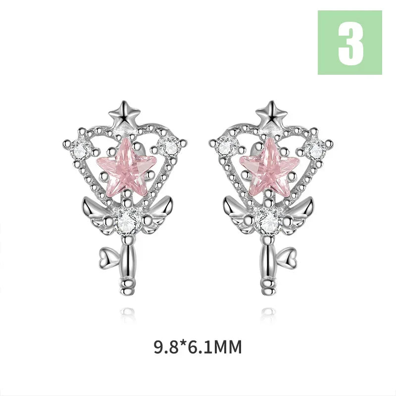 Aretes Alas con Zirconia