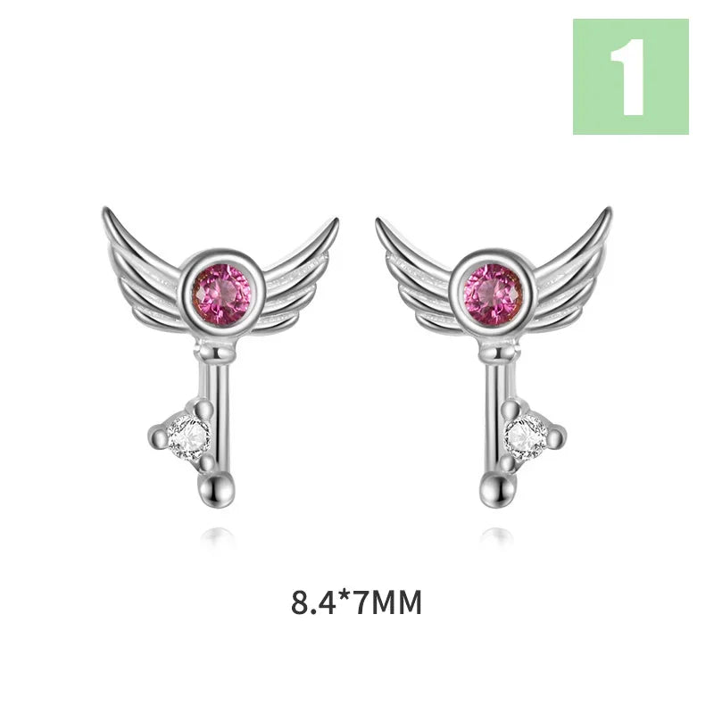Aretes Alas con Zirconia