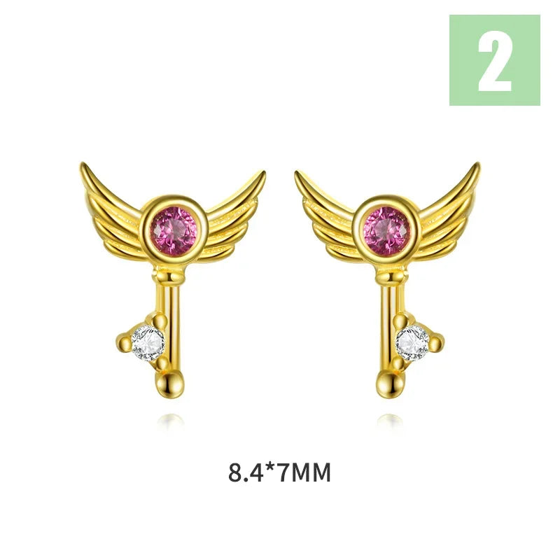 Aretes Alas con Zirconia
