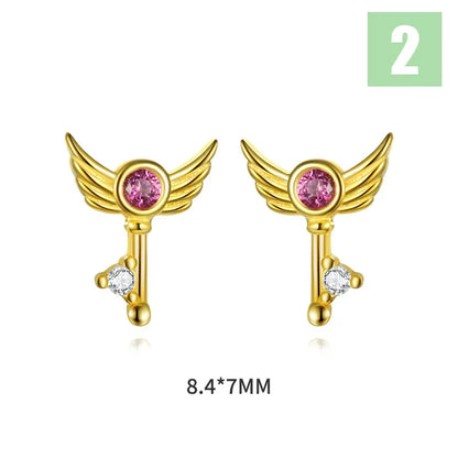 Aretes Alas con Zirconia