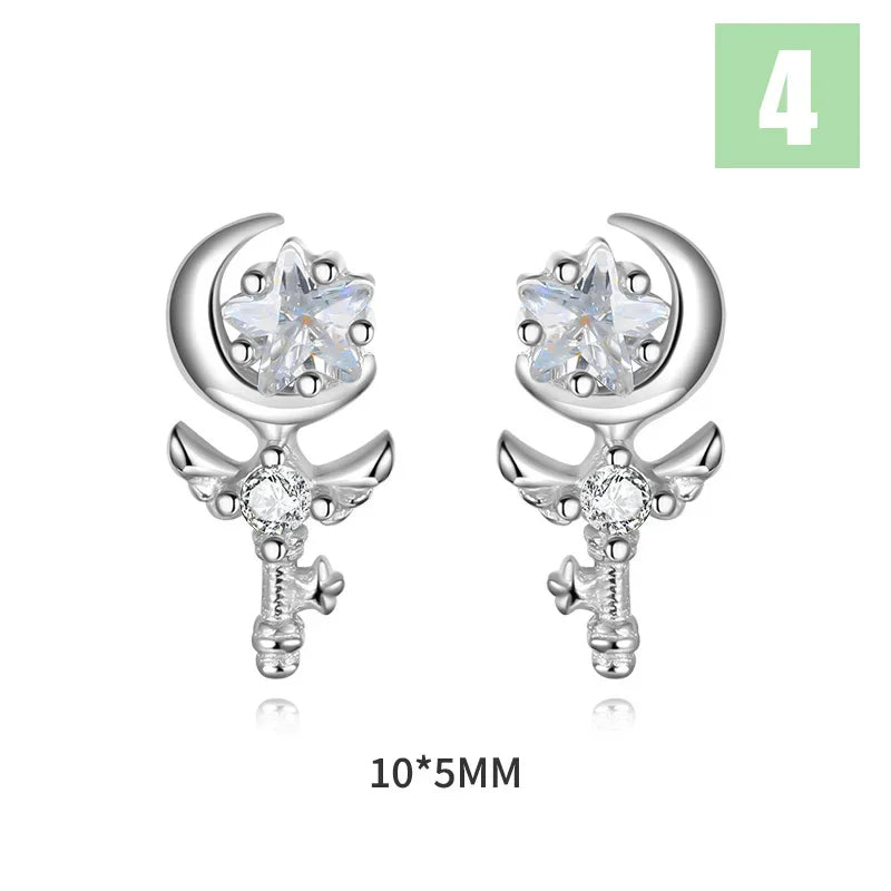 Aretes Alas con Zirconia