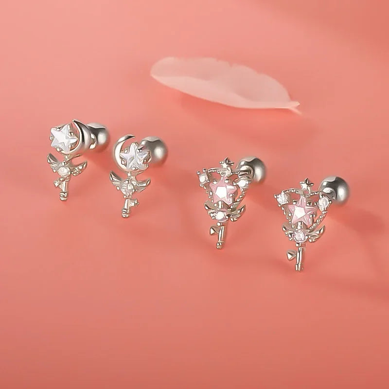 Aretes Alas con Zirconia