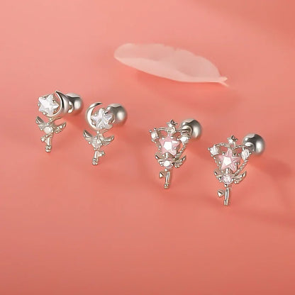 Aretes Alas con Zirconia