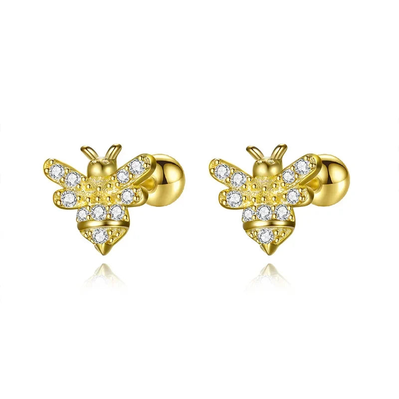 Aretes Abeja de Rosca