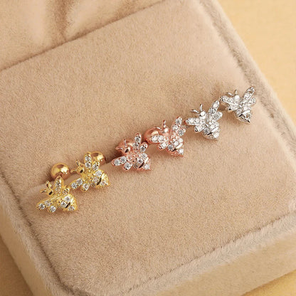 Aretes Abeja de Rosca