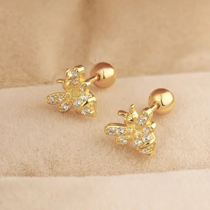 Aretes Abeja de Rosca