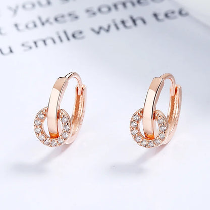 Arracadas Redondas o Cuadradas con Zirconias